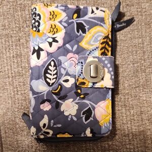 Vera Bradley Floral Phone Wallet - Blue and Yellow